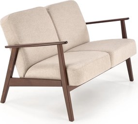 2-osobowa sofa do salonu z drewnianymi podłokietnikami Milano 2S Halmar