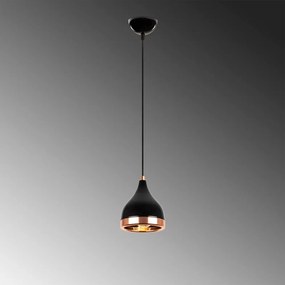 Lampa wisząca w czarno-złotym kolorze ø 14 cm Yildo – Opviq lights