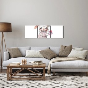 Obraz - Zwierzątko akwarelowe N⁰1 (z zegarem) (90x30 cm)