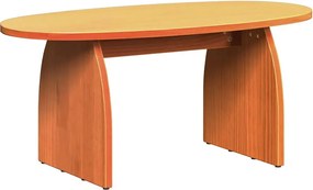 Skandynawski owalny stolik kawowy woskowy brąz W3-S17