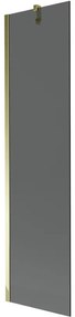 Mexen Next parawan nawannowy 1-skrzydłowy 50 x 150 cm, grafit, złoty - 895-050-000-00-40-50