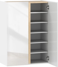 HOMCOM Szafka na buty z funkcją Soft-Close, 6-poziomowy design bez uchwytów, pomieści do 18 par, do przedpokoju, korytarza, drewno, biała