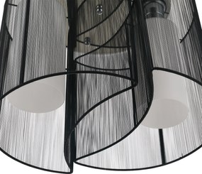 HOMCOM Lampa sufitowa vintage 2 oprawki E27 lampa sufitowa 40 W czarna