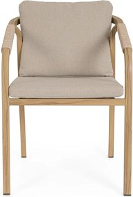 Metalowe krzesło ogrodowe w naturalnym kolorze Kalimera – Bizzotto