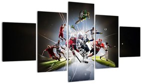 Obraz - Sportowcy (125x70 cm)