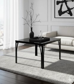 Loftowy stolik kawowy czarny + dąb sonoma H2-M59