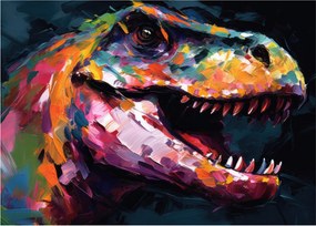Obraz na szkle - Dinozaur, malarstwo (70x50 cm)