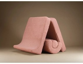 Różowy fotel dziecięcy z materiału bouclé Flipster – Wigiwama