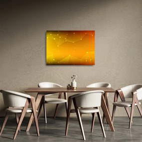 Obraz na szkle - abstrakcyjny żółty obraz (70x50 cm)