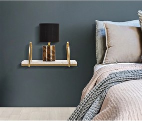 Marmurowa półka w biało-złotym kolorze 40 cm Marble – Mauro Ferretti