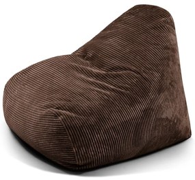 Ciemnobrązowy sztruksowy worek do siedzenia Snug 100 – SLOWDOWN