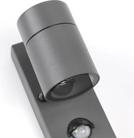 Lampa ścienna zewnętrzna antracytowa IP44 z czujnikiem ruchu - Solo