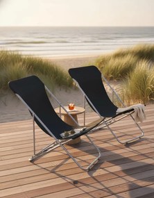 Składane krzesła plażowe czarne A1-P05