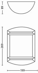 Philips 17320/31/P3 Zewnętrzna lampa ścienna LEDAntelope 28 cm, biała