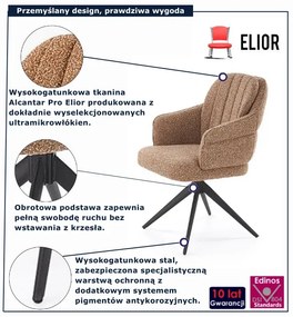 Krzesło cynamonowe z obrotowym siedziskiem Z6-T36