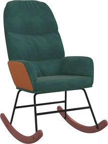 Ciemnozielony bujany fotel do salonu K9-F55