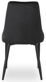 Zestaw Stół Okrągły Rozkładany HARRY 102-142 cm Dąb Artisan/Czarny i 4 Krzesła Tapicerowane BARI Czarne Nowoczesne