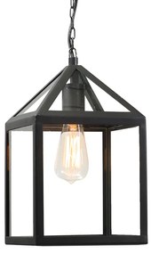 Zewnetrzna Industrialna lampa wisząca zewnętrzna czarna IP23 - Amsterdam Rustykalny / Vintage Oswietlenie zewnetrzne