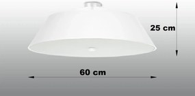 Biały designerski plafon LED 60 cm - EX666-Vegi