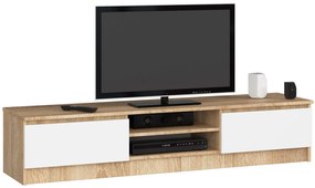Szafka pod telewizor do sypialni dąb sonoma + biały - Bayer