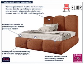 Pomarańczowe tapicerowane łóżko chmurka 5 rozmiarów  N0-K28