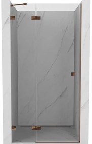 Mexen Lunar drzwi prysznicowe uchylne lewe 95 cm, transparent, różowe złoto - 834-095-000-60-00-L
