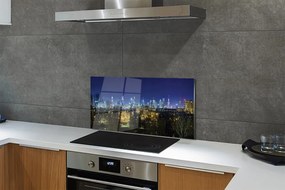 Panel Szklany Nocny Pejzaż Warszawy