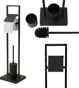 Szczotka do WC z uchwytem na papier toaletowy ARLE, 77 cm