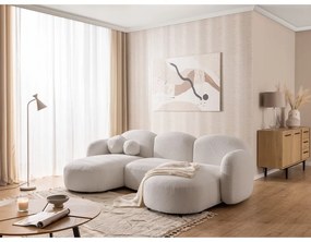 Kremowy narożnik z materiału bouclé (w kształcie litery U) Orbit – Ropez