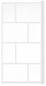Parawan nawannowy obrotowy w stylu industrialnym - 70 x 140 cm - Biały mat - Szkło - RIVANON