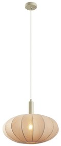 Lampa wisząca Japandi beżowa z materiałowym abażurem - BidaJapandi Oswietlenie wewnetrzne