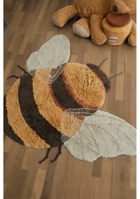 Żółty bawełniany dywan dziecięcy tkany ręcznie odpowiedni do prania 115x150 cm Bee – Lorena Canals