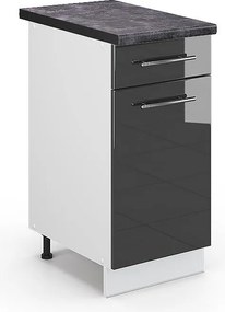 Szafka dolna do kuchni antracyt wysoki połysk 40x60x82 fame-line