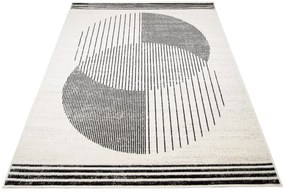 Prostokątny kremowy dywan w geometryczne wzory N7-P07
