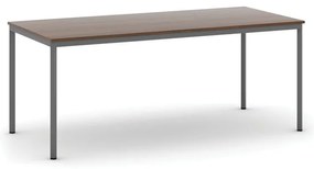 Stół jadalniany, 180x80 cm, ciemnoszara podstawa, orzech