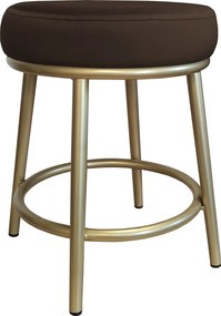 Taboret Ben tkanina Welur stelaż metalowy STOŁEK LOFT : Kolor Stelaża - Złoty, Kolor tkaniny - VELVET - MG05, Typ tkaniny - Velvet