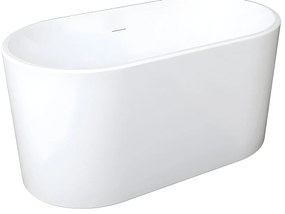 Wanna wolnostojąca owalna – 180 l – 130 × 71 × 58 cm (dł. × szer. × wys.) – kolor biały – akrylowa - APOGON