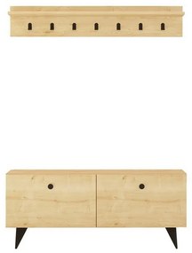 Wieszak ścienny z półką na buty Rupa Oak