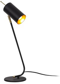 Lampa stołowa w czarno-złotym kolorze z metalowym kloszem (wysokość 55 cm) Sivani – Opviq lights