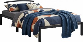 Czarne metalowe łóżko pojedyncze 90 x 200 cm S8-T46