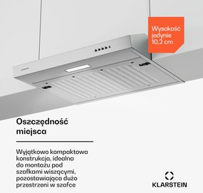 Klarstein SlimVent 60 Silver okap zapewniający świeże powietrze w kuchni