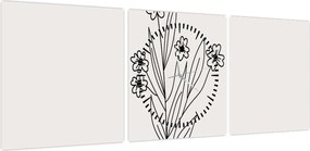 Obraz - Meadow Flower N⁰1 (z zegarem) (90x30 cm)