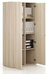 Szafka biurowa FRAME, 2x drzwi, 872 x 450 x 1735 mm, PUSH-lock, dąb naturalny