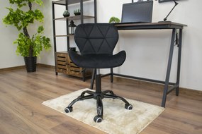 Czarny fotel biurowy NOTO VELVET