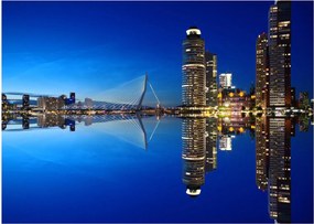 Zdjęcie - Rotterdam nocą (70x50 cm)