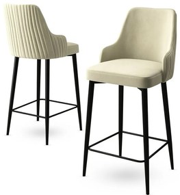 Zestaw krzeseł barowych Enox Cream and Black, 4 szt., 4 szt.