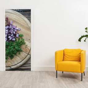 Fototapeta na drzwi - Z deski kuchennej (95x205cm)