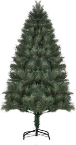 HOMCOM Choinka Ø90 x 180 cm, sztuczna jodła, realistyczne igły, Zielony | Aosom PL