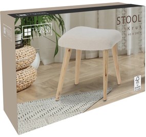 Stołek Bouclé, biały