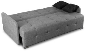Sofa z Funkcją Spania ARIA Wersalka Rozkładana Dwuosobowa Szara Nowoczesna do Salonu